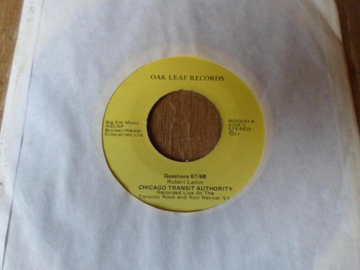 Chicago Transit Authority - Questions 67 And 68 Single LIVE, Cd's en Dvd's, Vinyl Singles, Zo goed als nieuw, Single, Rock en Metal