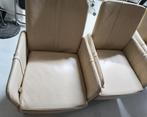 Vintage lederen fauteuils - set van 4, Huis en Inrichting, Ophalen, Gebruikt, Vintage, 50 tot 75 cm