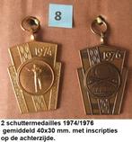 SCHIETSPORT, set van 2 medailles, geweer & pistool, Ophalen of Verzenden, Zo goed als nieuw