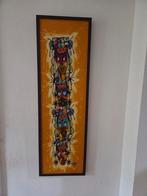 Afrikaanse Kunst - Kleurrijk Schilderij, Ophalen of Verzenden