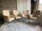 4 Originele Chaplin Gerard vd Berg Montis Stoelen Beige Leer, Huis en Inrichting, Stoelen, Ophalen, Overige kleuren, Steenstraat 2 Dongen