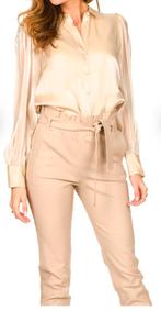 Dante6 transparant blouse Mauri kleur beige, organza mt 2(S), Ophalen of Verzenden