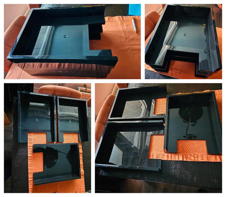 3x zwarte opbergbak / brievenbak, Diversen, Bureau-accessoires, Gebruikt, Ophalen of Verzenden