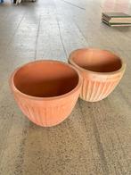 2 bloempotten te koop, 2 bloempotten te koop, Rond, Ophalen of Verzenden, Zo goed als nieuw