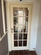 Houten binnendeur met glas, 82x199cm, Ophalen, Gebruikt, 80 tot 100 cm, Binnendeur
