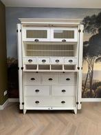 Shaker stijl vitrine, buffet, grutterkast, kabinet. Wit., Ophalen, Gebruikt, Glas, Met deur(en)