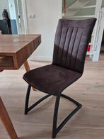 6 Eetkamerstoelen Antraciet Suède - Zo Goed Als Nieuw, Ophalen, Zo goed als nieuw, Metaal, Vijf, Zes of meer stoelen