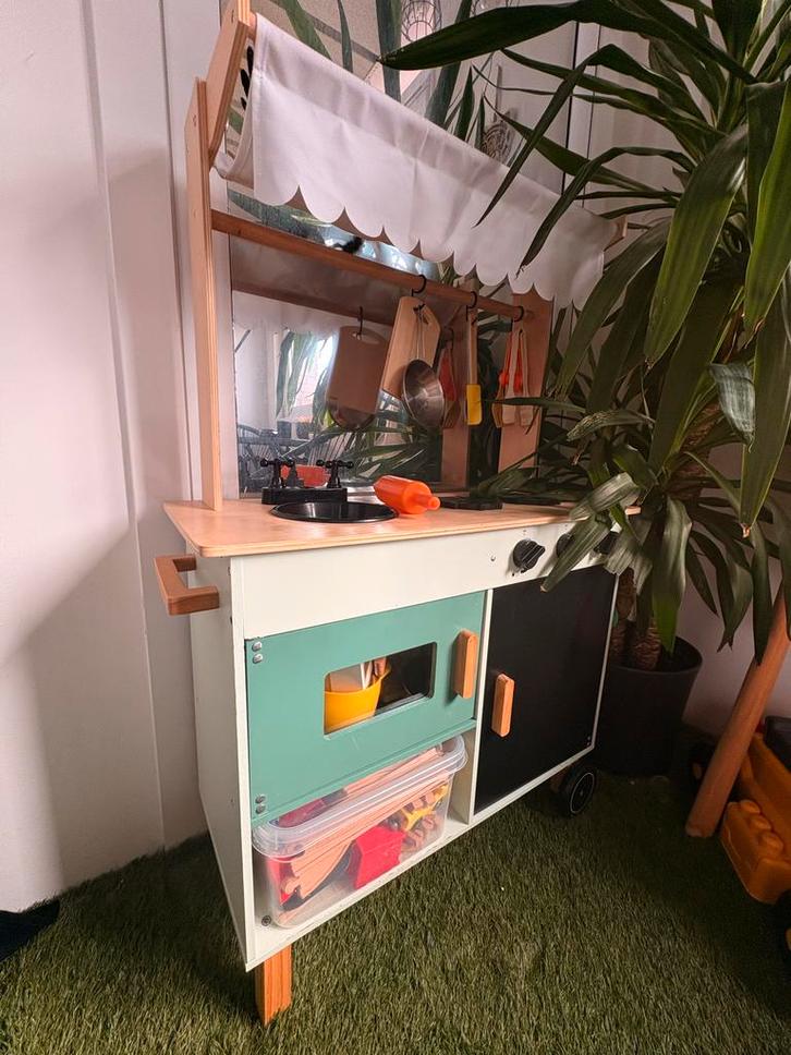 Hema Speelgoedkeuken - Compleet!, Kinderen en Baby's, Speelgoed | Speelkeukens, Zo goed als nieuw, Speelkeuken, Hout, Ophalen