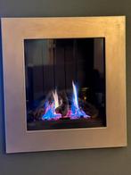 Bellfires gashaard moderne RVS lijst + afstandsbediening, Huis en Inrichting, Haarden, Ophalen, Gebruikt, Inbouwhaard, Gashaard