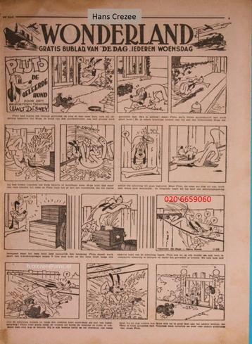 gezocht stripblad Wonderland 1937 1938 1939 1940 1941 1942 beschikbaar voor biedingen
