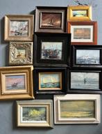verzameling 18x schilderij schepen scheepvaart zeezicht zee, Antiek en Kunst, Ophalen of Verzenden
