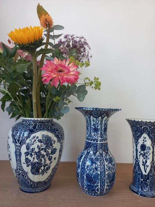 Delfts blauwe vintage vazen, vanaf prijs, Huis en Inrichting, Woonaccessoires | Vazen, Zo goed als nieuw, Blauw, Minder dan 50 cm