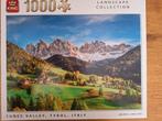 King Puzzel 1000 stukjes - Funes Valley, Tirol, Ophalen, 500 t/m 1500 stukjes, Zo goed als nieuw, Legpuzzel