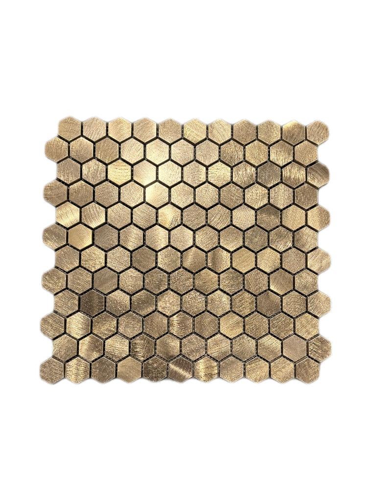 Mosaic Reflections Hexagon Mozaïek Gold 23mm, Overige materialen, Wandtegels, Nieuw, Ophalen of Verzenden