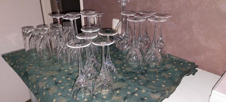 Toscane kristal glazen plus karaf, Huis en Inrichting, Keuken | Complete keukens, Overige typen, Ophalen