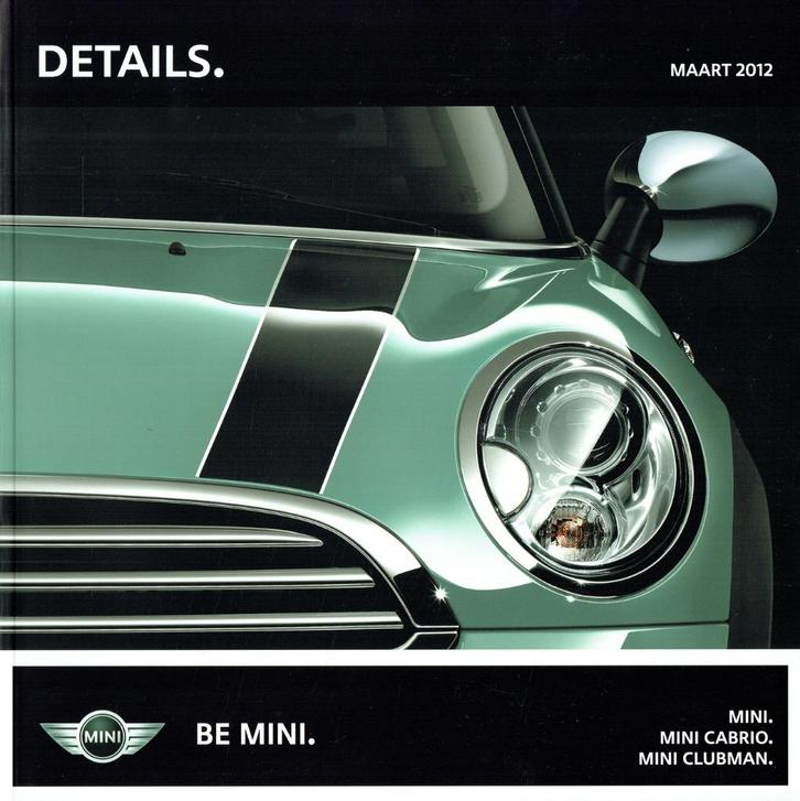 Folder Mini, Mini Cabrio & Mini Clubman (2012), Boeken, Auto's | Folders en Tijdschriften, Gelezen, Overige merken, Verzenden