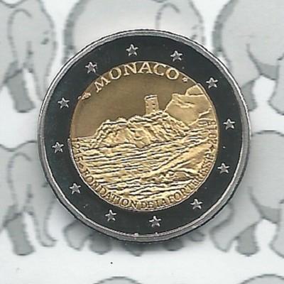 Monaco 2 euro 2015 "Rots van Monaco"(LET OP KOPIE), Postzegels en Munten, Munten | Europa | Euromunten, Losse munt, 2 euro, Monaco