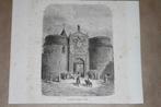 Antieke gravure - Stadspoort Bisagra Toledo (Spanje) - 1872!, Ophalen of Verzenden