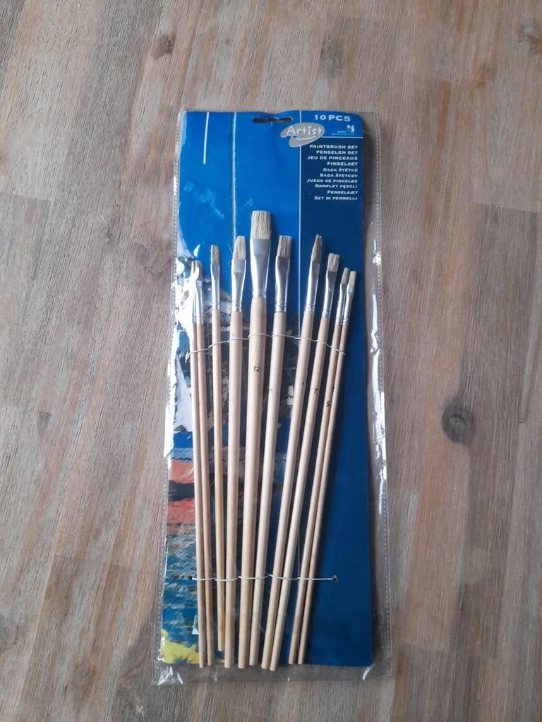 Penselen set 10 stuks, Ophalen of Verzenden, Nieuw, Penseel of Kwast