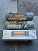 3x Eurom Terrasverwarmer Q-Time 1500 - 500/1000/1500W, Elektrisch, Ophalen of Verzenden, Zo goed als nieuw, Waterbestendig