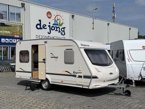 Sprite Super 450 CF, Caravans en Kamperen, Caravans, tot en met 4, 750 - 1000 kg, Rondzit, Sprite, Frans bed, Overige typen, Fietsenrek