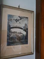 Oude fotolijst met beeld van Pont Adolphe Luxembourg, Ophalen, Minder dan 50 cm, Gebruikt, Oorspronkelijke maker