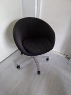 Ikea SKRUVSTA ronde bureaustoel zwart met wielen, Huis en Inrichting, Bureaustoelen, Ophalen, Gebruikt, Zwart, Bureaustoel