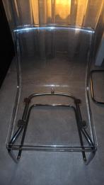 Ikea Tobias eetkamerstoel (x4), transparant en verchroomd., Ophalen of Verzenden, Zo goed als nieuw, Ikea Tobias transparant met chroom