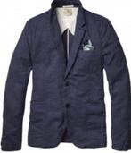 Scotch & Soda katoen/linnen colbert maat XXL/54, Blauw, Overige maten, Ophalen of Verzenden, Zo goed als nieuw