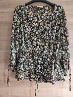 Dames  top /blouse zwsrt met print cotton club Zgan, Cotton Club, Ophalen of Verzenden, Zo goed als nieuw, Zwart