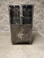 Retro vintage dokterskast/apothekerskast nr969, Met deur(en), Nieuw, Glas, 25 tot 50 cm