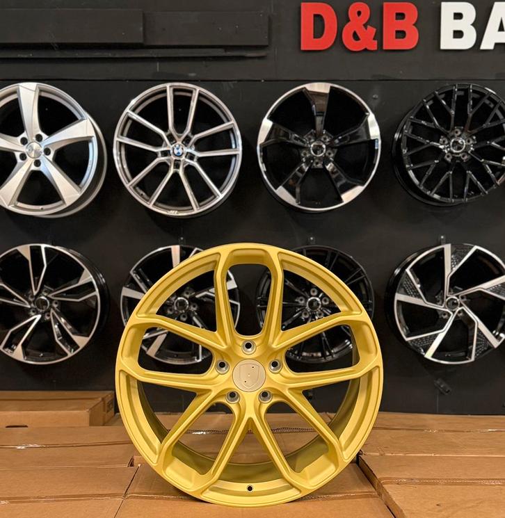 22 inch turbo gt look velgen 5x130 Porsche cayenne coupe, Auto-onderdelen, Banden en Velgen, Velg(en), Zomerbanden, Overige maten