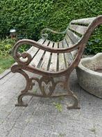 Tuinbank oud Franse stationsbank, zeer zwaar, Ophalen, Gebruikt, Hout
