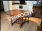Franse hangoor tafel (hard hout), Huis en Inrichting, Tafels | Eettafels, Ophalen, Zo goed als nieuw, Rechthoekig, 50 tot 100 cm