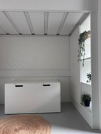 Smastad Bank en opbergkist op wieltjes Wit, Ophalen, Zo goed als nieuw