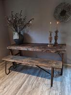 oude markttafels eettafel sidetable, Ophalen of Verzenden, Zo goed als nieuw, 25 tot 50 cm, Rechthoekig