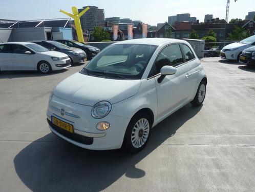 Fiat 500 1.2 69pk Rood Leder Interieur 2011 Wit, Auto's, Fiat, Bedrijf, ABS, Airbags, Alarm, Boordcomputer, Centrale vergrendeling