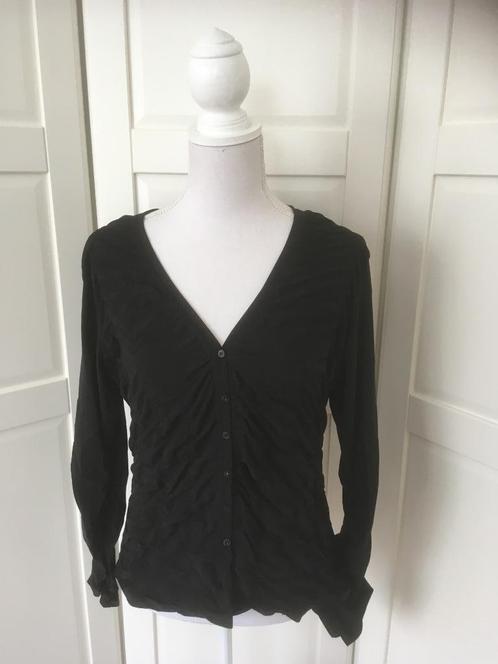 Be Nice zwarte top met rimpeling, maat XL (valt als L), Kleding | Dames, Tops, Gedragen, Maat 46/48 (XL) of groter, Zwart, Lange mouw