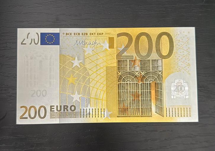 €200 euro biljet UNC Duitsland Draghi 2002, Postzegels en Munten, Bankbiljetten | Europa | Eurobiljetten, Los biljet, Duitsland