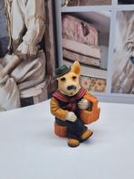 Keramisch beeldje heer-hond, Ophalen of Verzenden, Gebruikt, Dier