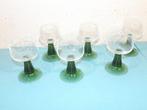6 gegraveerde wijnglazen Wilhelmina, Ophalen of Verzenden, Zo goed als nieuw, Overige typen