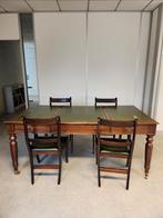 Englisch Writing Table met 4 stoelen, Antiek en Kunst, Antiek | Meubels | Tafels, Ophalen