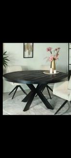 Eettafel Mangohout, Huis en Inrichting, Tafels | Eettafels, Rond, Ophalen of Verzenden, Zo goed als nieuw, Vijf personen of meer