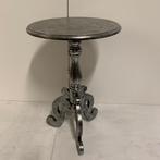 Brocante bijzettafel - massief hout – 40 cm – bij TTM Wonen, Minder dan 55 cm, Www.ttmwonen.nl, Rond, Nieuw