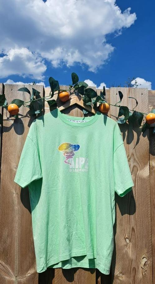 Aape by A Bathing Ape – Mintgroen heren shirt maat L 100% ka, Kleding | Heren, T-shirts, Zo goed als nieuw, Maat 52/54 (L), Groen