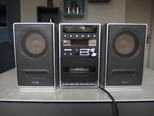 Micro Hi-Fi stereo set, Audio, Tv en Foto, Stereo-sets, Zo goed als nieuw, Cassettedeck, Cd-speler, Tuner of Radio, Speakers, Philips