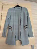Lichtblauwe Blazer met Ritsen - Maat L, Kleding | Dames, Jasjes, Kostuums en Pakken, Blauw, Maat 42/44 (L), Ophalen of Verzenden