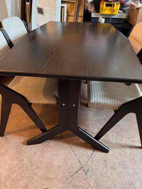 Vintage eetafel set Louis van Teeffelen, Huis en Inrichting, Tafels | Eettafels, Zo goed als nieuw, 50 tot 100 cm, Rechthoekig