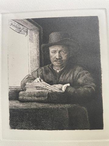 Rembrandt / zelfportret bij het venster -  beschikbaar voor biedingen