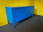 IKEA PS Kast - Blauw Metaal, Afsluitbaar, Huis en Inrichting, 100 tot 150 cm, Ophalen of Verzenden, Zo goed als nieuw, Metaal